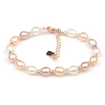 bracelet de perles d'eau douce colorée