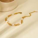 bracelet en perles naturelles d'eau douce