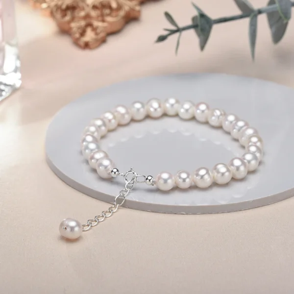 bracelet perle d'eau douce blanche