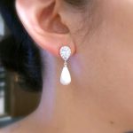 accessoire de mode boucle d'oreille perle