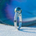 bague en argent perle de tahiti