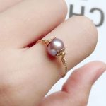 bague en argent avec perle nacrée