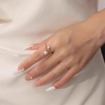 bague en or avec perle nacrée