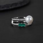 bague en or avec perle de culture