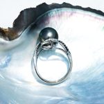 bague perle de tahiti design unique