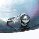 bague raffinée perle de tahiti léona