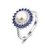 bague en argent perle de culture maria