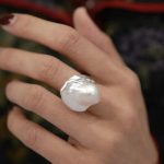 bague en argent perle de culture carmelia