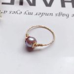 bague moderne avec perle de culture