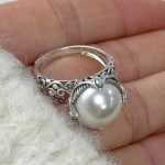 bague en argent perle de culture Rossa