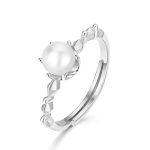 bague élégante perle de couture