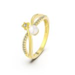 bague élégante perle de culture