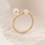 bague en or avec perle de culture
