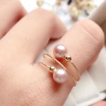 bague en or perle de culture