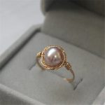 bague or et perle de culture