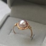 bague en or de qualité avec perle de culture