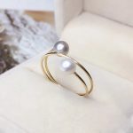 bague en or perle de culture