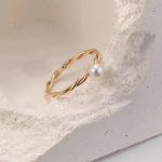 bague vintage en perle de culture