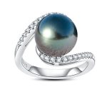 bague léona avec perle de tahiti