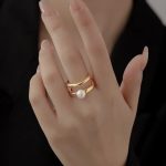 bague en argent avec perle de culture Melinda