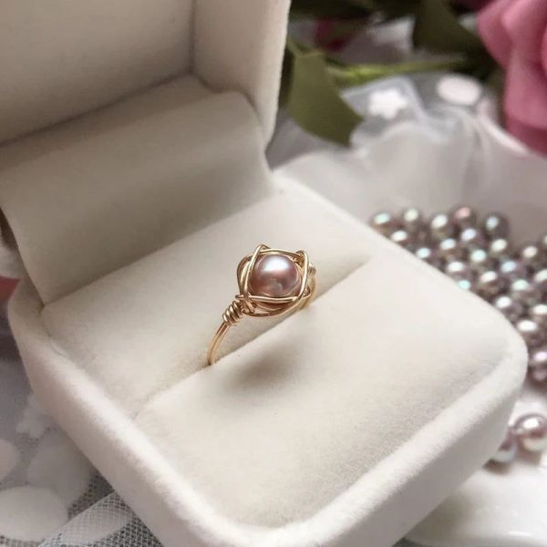 bague or et perle de culture