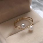 bague perle de culture or