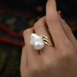 bague carmelia avec perle de culture