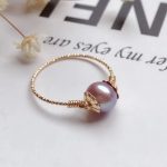 bague délicate avec perle de culture