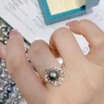 bague artisanale perle de culture Olga