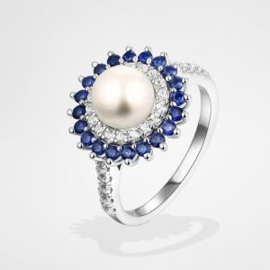 bague perle de culture maria
