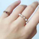 bague en argent avec perles de culture