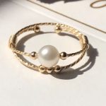 bague artisanale perle de culture Ursula