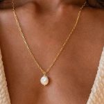 bijou en perle de culture or