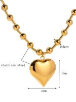 bijou collier acier inoxydable perles