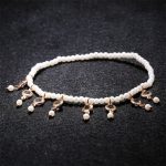 bijou de cheville avec pendentifs en cristal