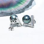 bijou de créateur boucle d'oreille perle de tahiti Angelina
