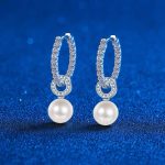 bijou élégant boucle d'oreille perle de culture