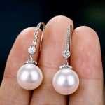 bijou élégant boucle d'oreille perle de culture