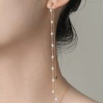 bijou élégant boucle d'oreille perle pendante