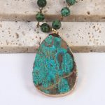 bijou ethnique collier turquoise pendentif
