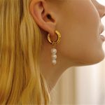 bijoux asymétriques perles d'eau douce