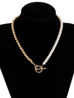 bijoux collier perle or et blanc