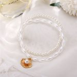 bijoux de cheville en perles rondes pour femme
