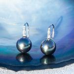 boucle d'oreille artisanale Perle de Tahiti