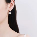 boucle d'oreille avec perle de culture