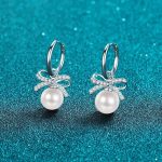 boucle d'oreille élégante perle de culture