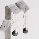 boucle d'oreille élégante perle de Tahiti