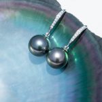 boucle d'oreille élégante perle de Tahiti
