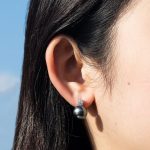 boucle d'oreille élégante Perle de Tahiti