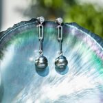 boucle d'oreille en perle de Tahiti